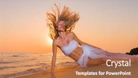  Presentation with free spiritual healing - Beautiful presentation featuring free woman enjoying freedom feeling backdrop and a red colored foreground