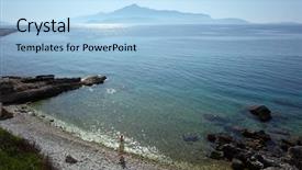  Presentation with free about crystal gemstones - Audience pleasing PPT layouts consisting of free woman with arms up backdrop and a light blue colored foreground