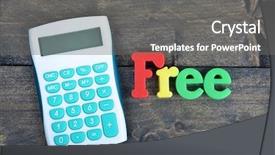  Presentation with mathematics - Slides featuring free word on wooden table background and a gray colored foreground