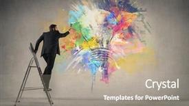  Presentation with creativity - PPT layouts featuring innovation creative - free your creativity background and a gray colored foreground