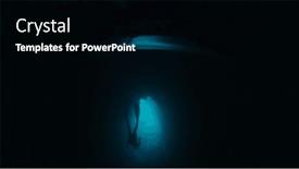  Presentation with cave - Theme featuring freediver-swims-underwater and a black colored foreground