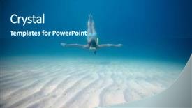  Presentation with clear - Colorful slides enhanced with freediving in a clear sea backdrop and a gray colored foreground