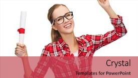  Presentation with future of education - Cool new slide set with academic freedom - university and education concept backdrop and a red colored foreground