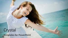  Presentation with freedom - Cool new PPT layouts with freedom concept vacation backdrop and a light blue colored foreground