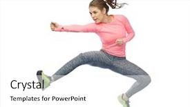  Presentation with ethnies jumping up in the air - Theme enhanced with freedom fighters - sport fitness motion and people background and a white colored foreground