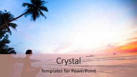  Presentation with thailand - Cool new presentation theme with freedom india - beautiful woman doing lotus yoga backdrop and a coral colored foreground