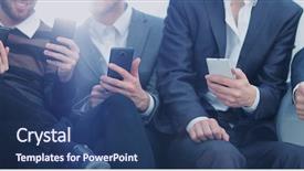  Presentation with group - Cool new presentation theme with freedom information - group of young people use backdrop and a ocean colored foreground