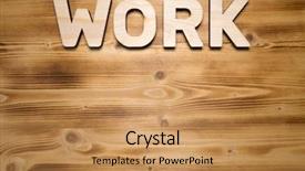  Presentation with wooden building blocks - Amazing slide deck having freedom information - work word made with building backdrop and a coral colored foreground