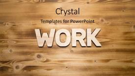  Presentation with wooden building blocks - Audience pleasing PPT theme consisting of freedom information - work word made with building backdrop and a yellow colored foreground