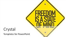 Presentation with philosophy mind - PPT theme consisting of freedom is a state background and a white colored foreground