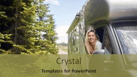  Presentation with journey - Presentation theme with freedom-journey-travel background and a gold colored foreground