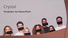  Presentation with freedom - Beautiful PPT theme featuring freedom-of-speech-concept-showing backdrop and a light gray colored foreground