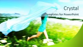  Presentation with freedom - Colorful PPT theme enhanced with freedom run backdrop and a  colored foreground