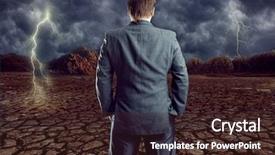  Presentation with sky - Presentation theme enhanced with freedom speech information - businessman staying against cloudy sky background and a  colored foreground