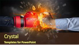  Presentation with rock band hands - Amazing presentation having freedom struggle - two hands fighting and breaking backdrop and a  colored foreground