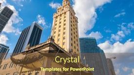  Presentation with cuban - Slides enhanced with freedom-tower-in-miami background and a tawny brown colored foreground