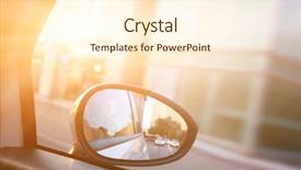  Presentation with dynamic - Slides having mature female archer holding bow in forest background and a light gray colored foreground.