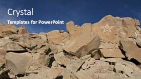  Presentation with rock star - Colorful presentation theme enhanced with freedom-with-star-carved backdrop and a ocean colored foreground