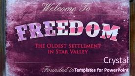  Presentation with wyoming - Presentation consisting of freedom-wyoming-sign-weathered background and a wine colored foreground