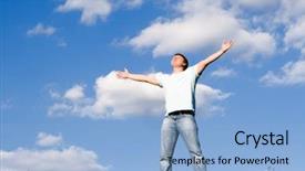  Presentation with freedom - Theme consisting of freedom background and a light blue colored foreground