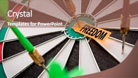  Presentation with freedom - PPT theme consisting of anarchy - freedom background and a coral colored foreground