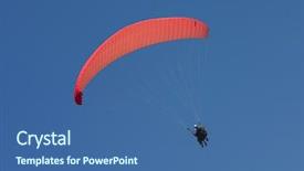  Presentation with soaring - Cool new presentation with freefalling - parachute with soaring man backdrop and a ocean colored foreground