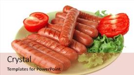  Presentation with maths green - Presentation theme having free hot dog - grilled sausages served on green background and a red colored foreground