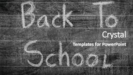  Presentation with words back to school - Audience pleasing theme consisting of freehand drawing back to school backdrop and a dark gray colored foreground