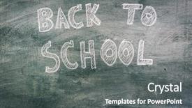  Presentation with welcome back - Cool new presentation with freehand drawing back to school backdrop and a gray colored foreground