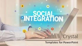  Presentation with social media - Audience pleasing slides consisting of freelance-woman-using-laptop backdrop and a lemonade colored foreground