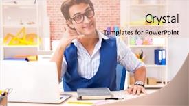  Presentation with new orleans gala - PPT layouts featuring freelancer working on new project background and a lemonade colored foreground