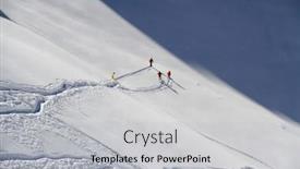 Presentation with tracks - PPT layouts with freeride tracks on a slope background and a light gray colored foreground