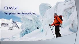  Presentation with trusted guide - Slide set having freerider guide in the schwarztor background and a sky blue colored foreground