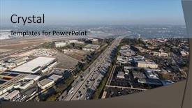  Presentation with los angeles - PPT layouts enhanced with freeway and long beach airport background and a light blue colored foreground