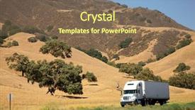  Presentation with freeway - Theme featuring freeway in sunny rural background and a violet colored foreground