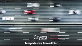  Presentation with traffic jam - Theme having freeway-traffic-jam-city-rush background and a dark gray colored foreground