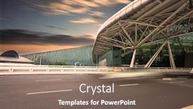  Presentation with freeway - Cool new slide set with freeway backdrop and a violet colored foreground