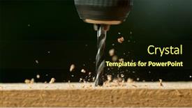  Presentation with drilling - Presentation with freeze-motion-of-a-drill background and a wine colored foreground