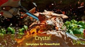  Presentation with freeze - Theme featuring freeze-motion-of-a-planer background and a tawny brown colored foreground