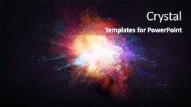  Presentation with color powder - Presentation design having freeze-motion-of-color-powder background and a black colored foreground