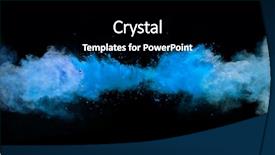  Presentation with explosive color burst explosion - Beautiful presentation design featuring freeze motion of colored dust backdrop and a black colored foreground