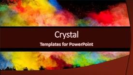  Presentation with dust - Slide set enhanced with freeze motion of colored dust background and a tawny brown colored foreground