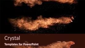  Presentation with dust - Theme having freeze-motion-of-colored-dust background and a tawny brown colored foreground