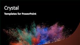  Presentation with explosive color burst explosion - PPT layouts consisting of freeze motion of colored dust background and a black colored foreground