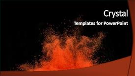  Presentation with dust - PPT theme consisting of freeze motion of colored dust background and a black colored foreground
