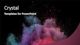  Presentation with dust - Beautiful presentation featuring freeze motion of colored dust backdrop and a black colored foreground