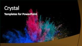  Presentation with dust - Cool new presentation theme with freeze motion of colored dust backdrop and a black colored foreground