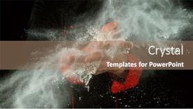  Presentation with food preparation - Presentation featuring freeze-motion-of-cooker background and a coral colored foreground