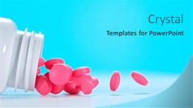  Presentation with freeze - PPT theme enhanced with freeze-motion-of-falling-pills background and a white colored foreground