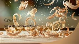  Presentation with freeze - Slides with freeze-motion-of-falling-sawdust background and a coral colored foreground